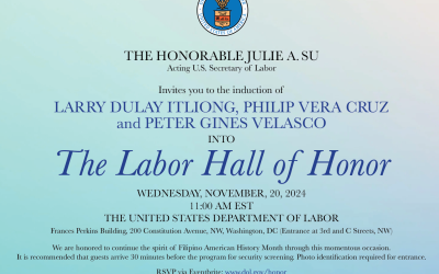 Itliong, Vera Cruz, Gines Velasco Induction to The Labor Hall of Honor